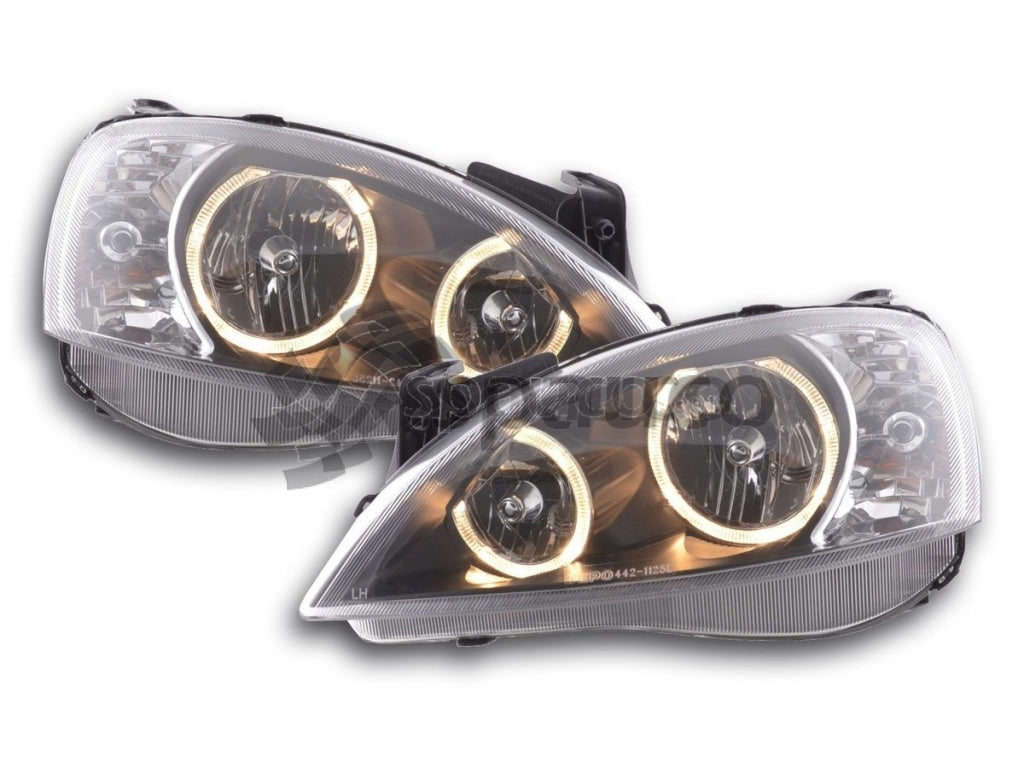  Faros delanteros compatibles con Opel Corsa C 2000 2001 2002  2003 2004 2005 2006 GV-1434 Luces delanteras Lámparas de coche Luces de  coche Faros delanteros de lado conductor y pasajero Conjunto