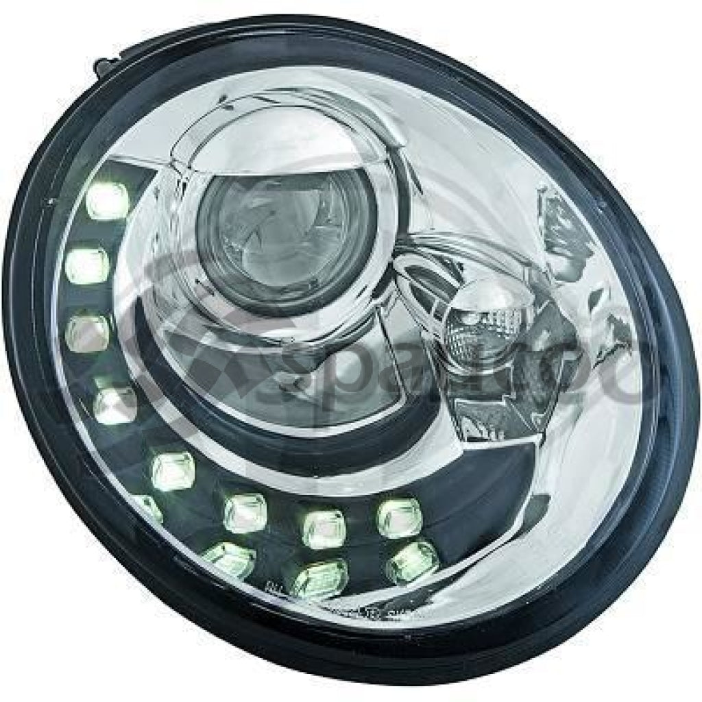 Faros Delanteros Completos Con LED Para VW New Beetle (98-05): Incluye Bombillas Nightbreaker Láser, Más Brillo Y Alcance, Homologados